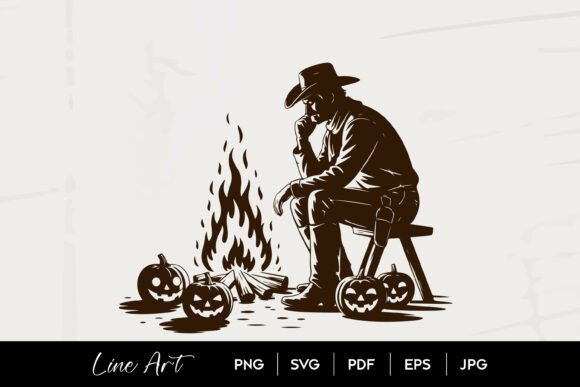 Cowboy by Campfire Halloween Pumpkin Art Review