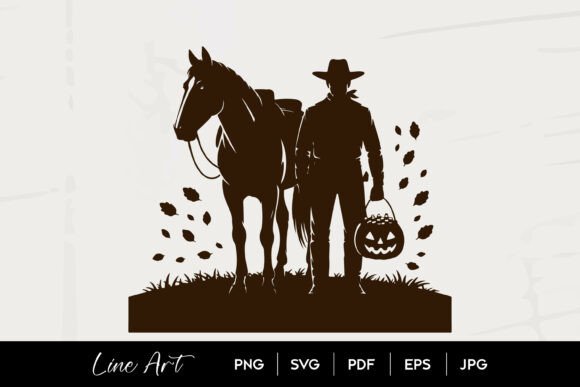 Cowboy Horse Halloween Pumpkin Line Art Review for Real Projects