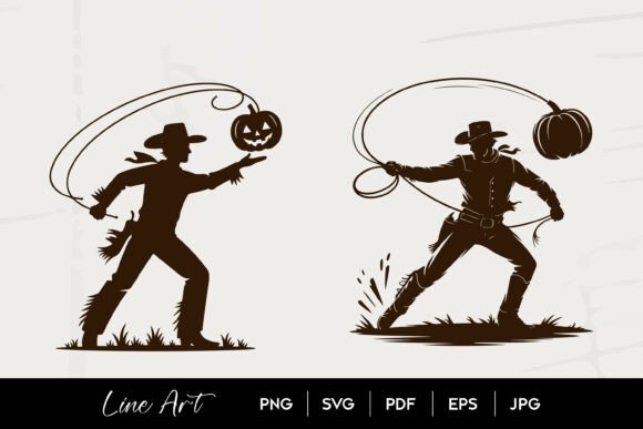 Cowboy Lasso Pumpkin Halloween Art Review