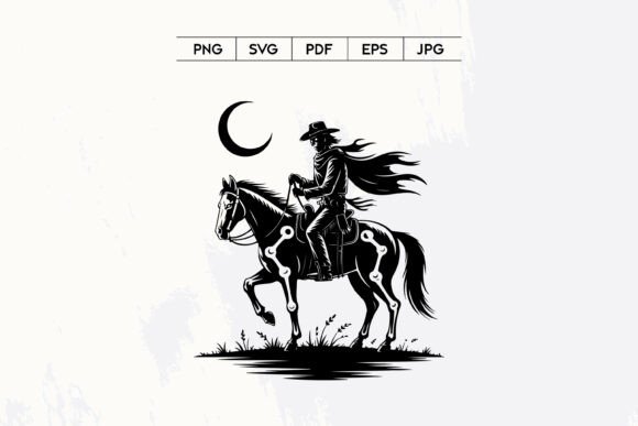 Cowboy Riding Horse Moon Western Art Review