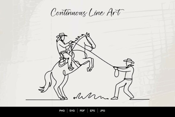 Cowboy Rodeo Horse Line Art Review for Real Projects