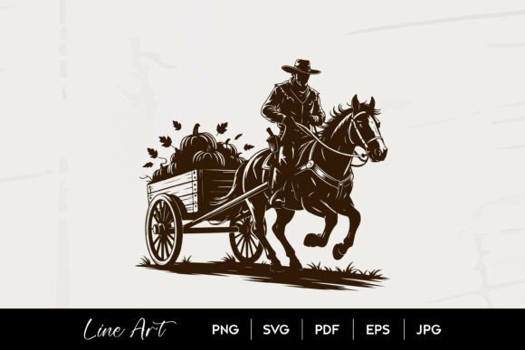 Cowboy Wagon with Pumpkins Harvest Ride Review