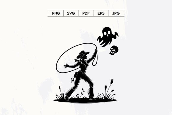 Cowgirl Lasso Ghost Skull Embroidery Design Review