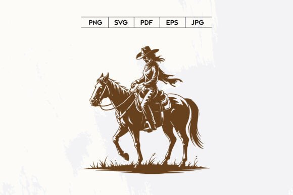 Cowgirl Riding Horse Western Silhouette Review