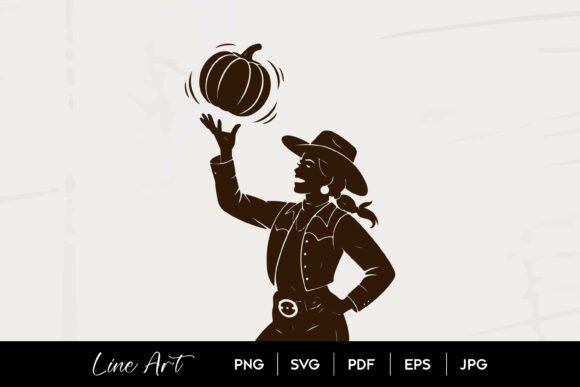 Cowgirl Tossing Pumpkin Western Style Review for Real Projects