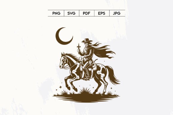 Skeleton Cowboy Horse Moon Western Art Review
